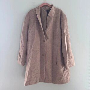 Eileen Fisher Sheared Suri Alpaca Wool Notched Collar Coat